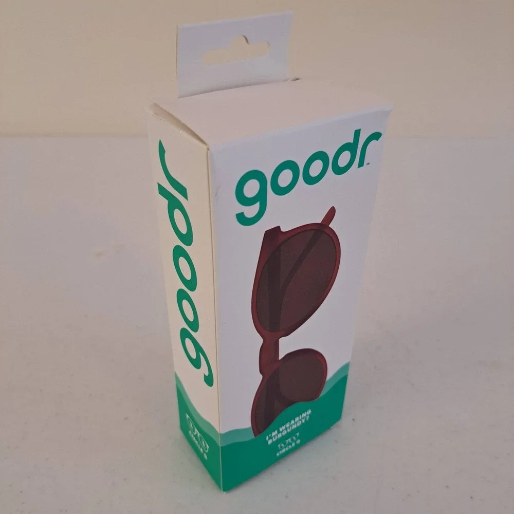 Goodr Circle G Sunglasses Unisex OS Burgundy New Polarized Round 983-240-B42